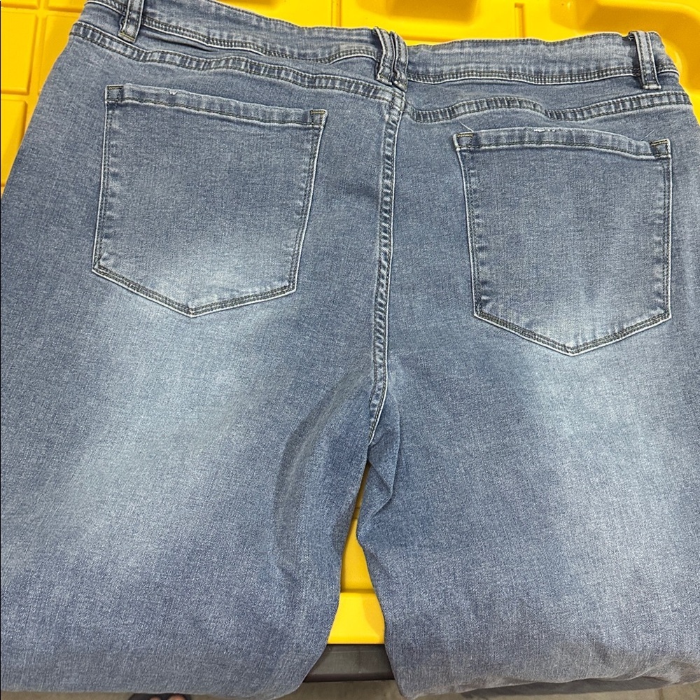 Womens Plus Size Bootcut Jeans Women's High Stretch Straight Jeans Size 2XL - Picture 3 of 7